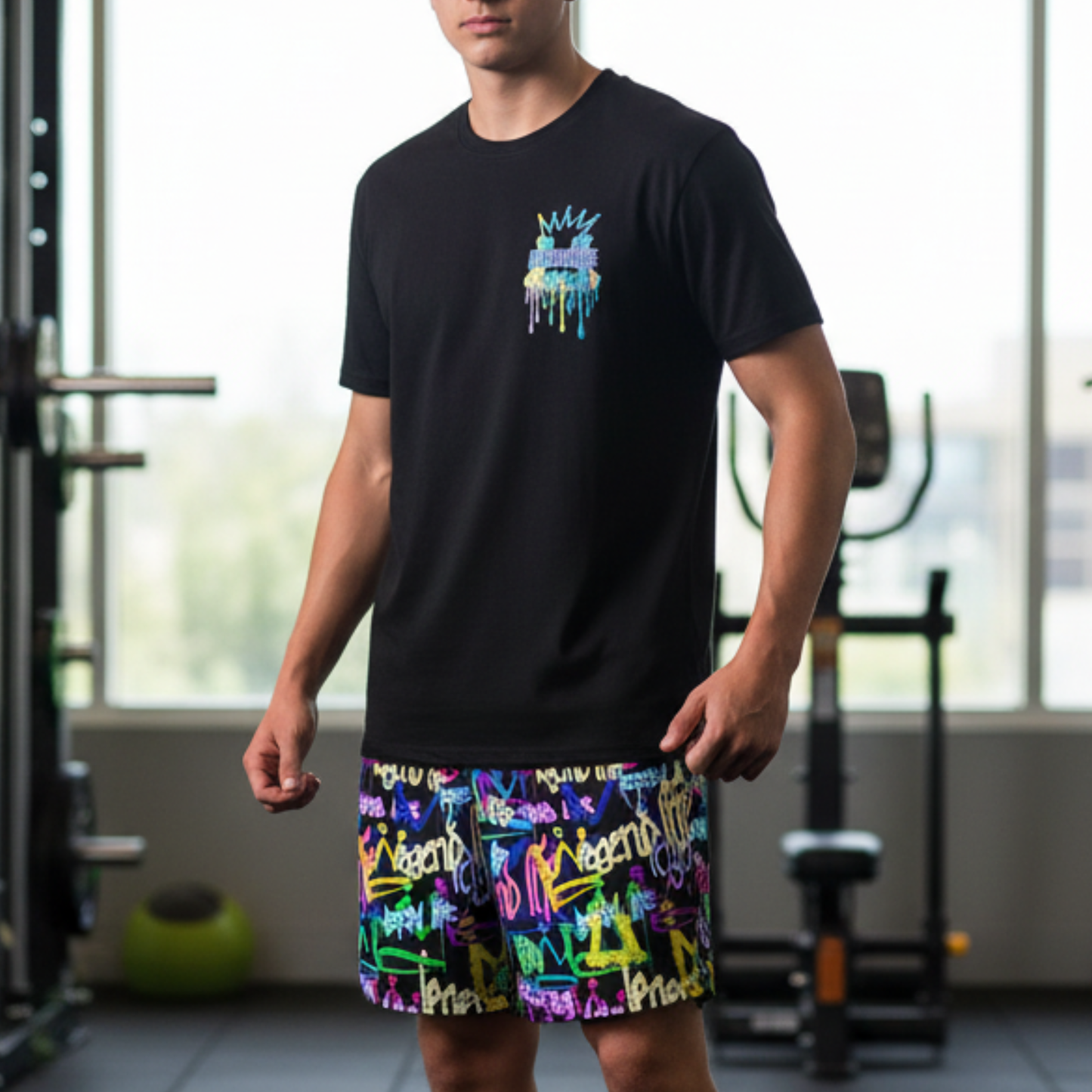 All-Over Print Adult Mesh Shorts: LegendLife Crown Print