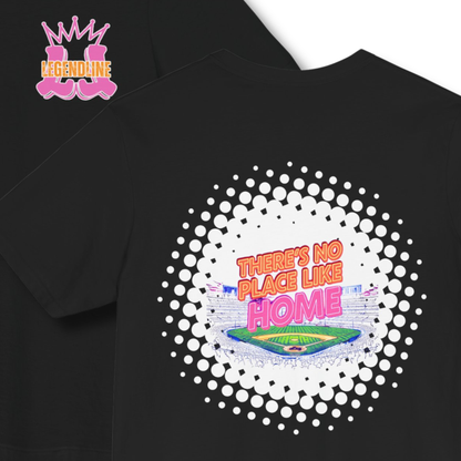 Adult Neon "There's No Place Like Home" Baseball T-Shirt