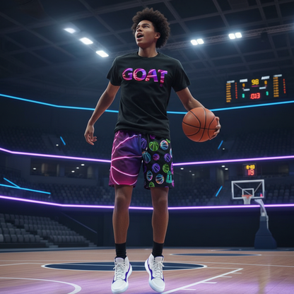 All-Over Print Adult Basketball Shorts