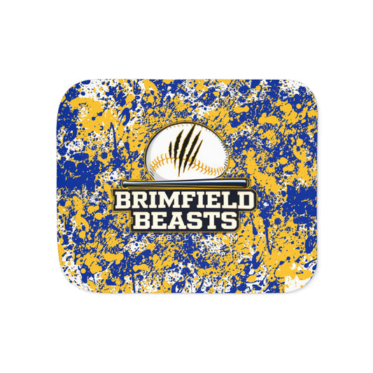 Brimfield Beasts Little League Sherpa Blanket - Paint Splatter