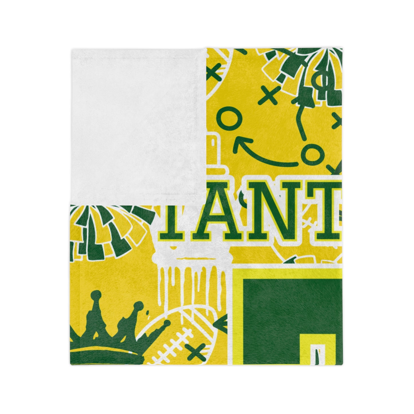 TYFC Minky Plush Blanket - Dripping Crowns Yellow Edition