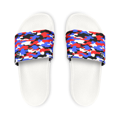 Men/Teen Removable Strap Sports Slides, Patriotic Camo Sandals