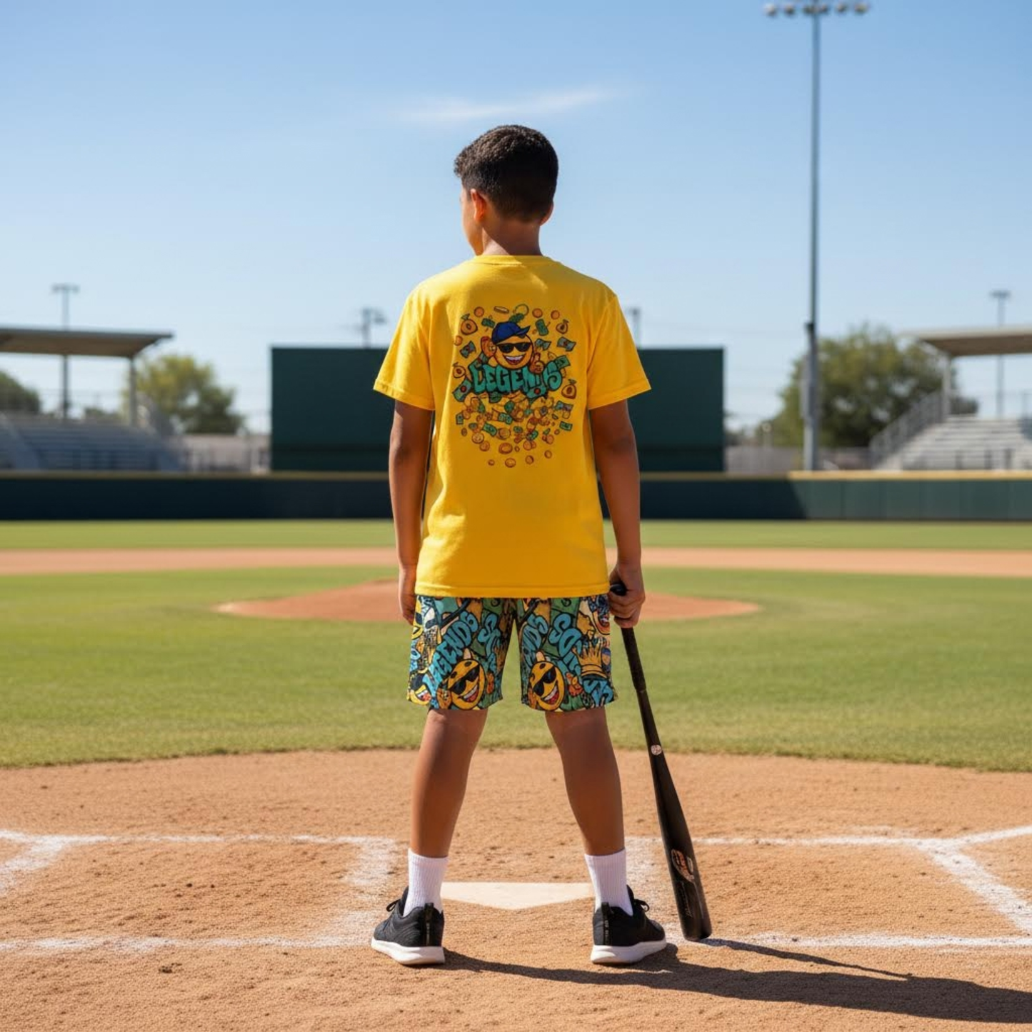Youth Unisex Legends Sports T-Shirt, Funny Flying Money Graffiti Design