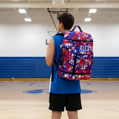 Patriotic Paint Splatter Sports Bag