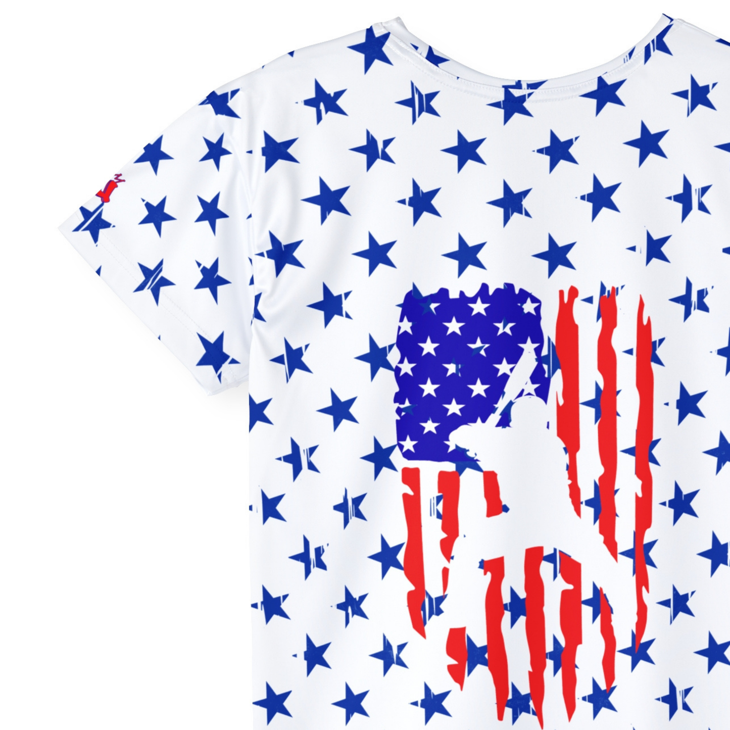 Kids Baseball American Flag Stars and Stripes Sports Jersey T-Shirt