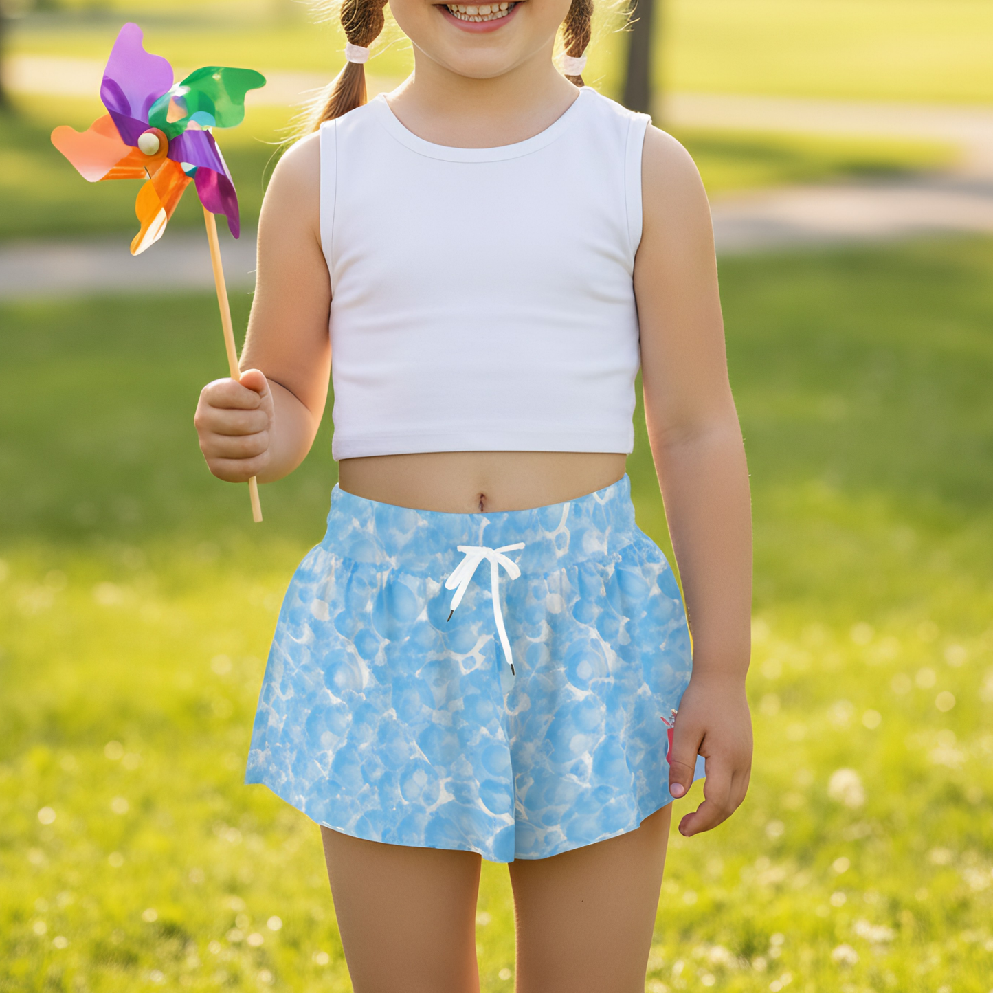 Girls Summer Bubbles Butterfly Shorts