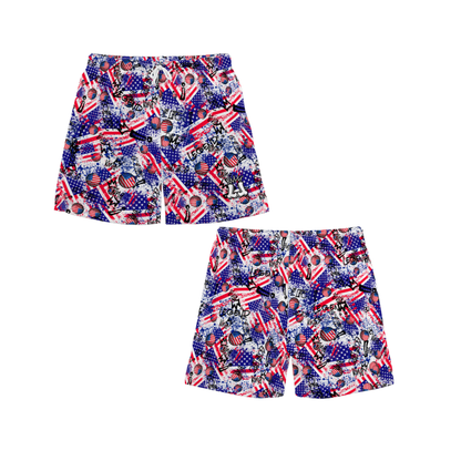 Youth Patriotic Graffiti Golf Mesh Shorts