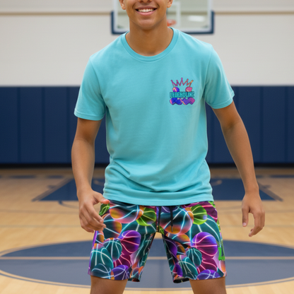 All-Over Print Adult Neon Print Basketball Shorts