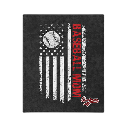 Quaboag Baseball Mom Minky Plush Blanket