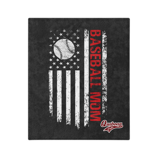 Quaboag Baseball Mom Minky Plush Blanket