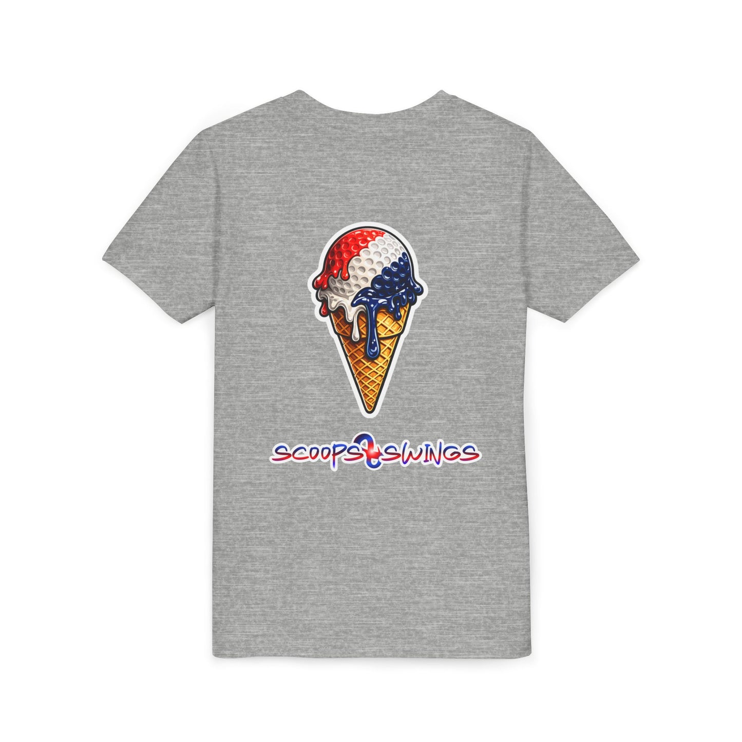 Youth Patriotic Ice Cream Golf Drip T-Shirt