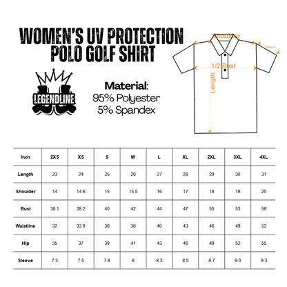 Women's Brimfield Inferno Softball UV Protection Polo Shirt - Coach's Edition (Personalized)