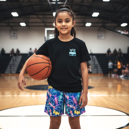 Youth Basketball & Candy Fun Mesh Athletic Shorts