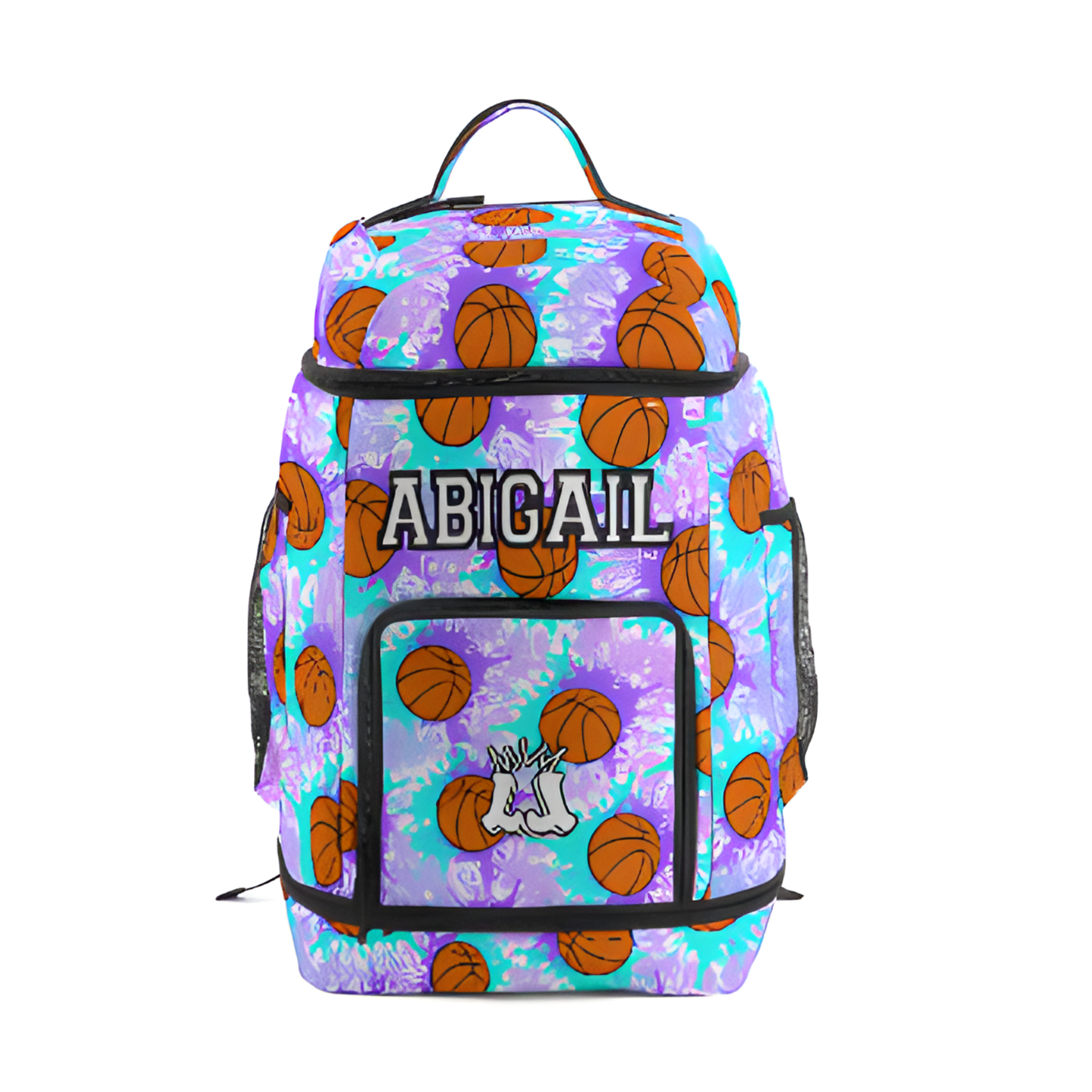 Personalized Name Basketball Backpack, Color Splash Basketball Edition