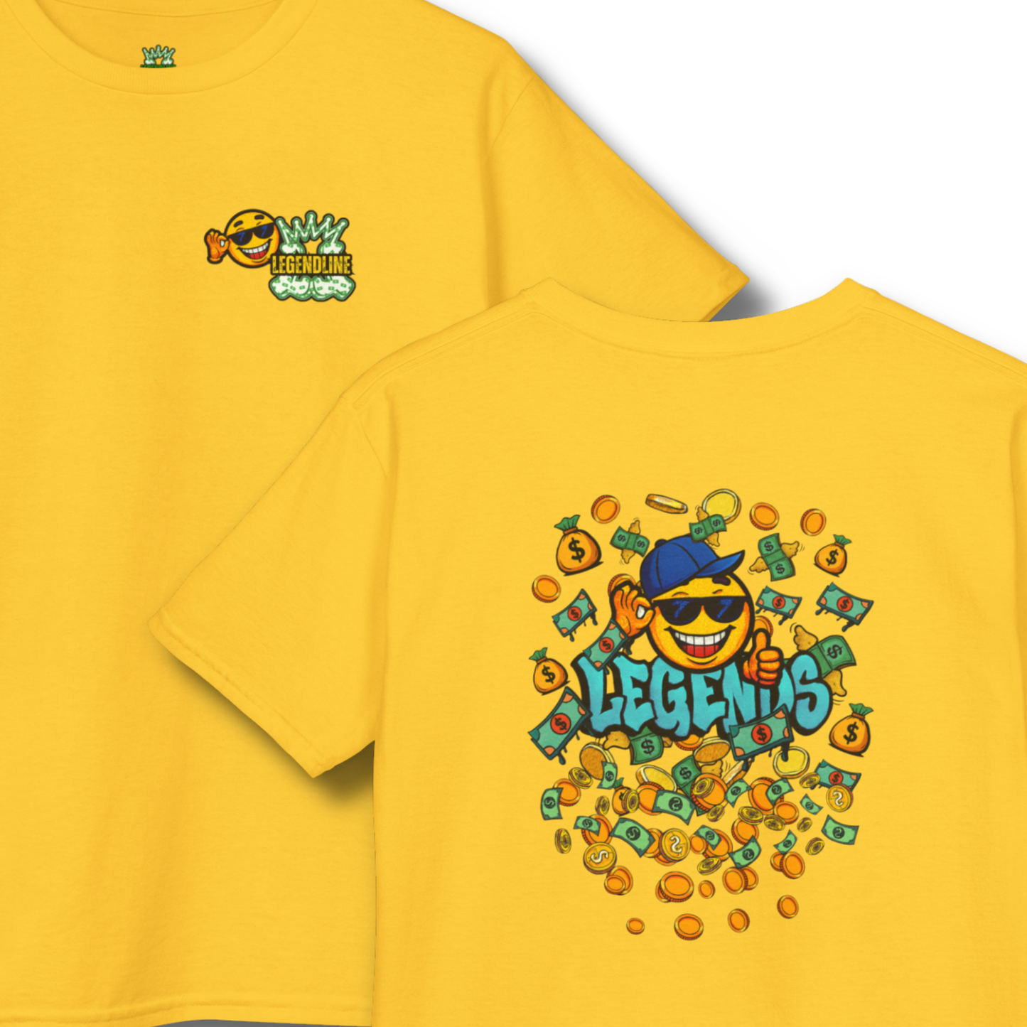 Youth Unisex Legends Sports T-Shirt, Funny Flying Money Graffiti Design