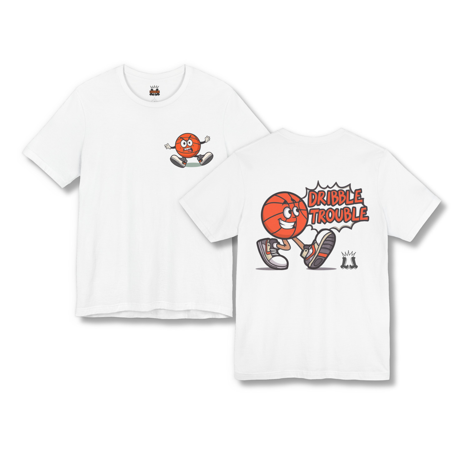 Adult "Dribble Trouble" Basketball T-Shirt