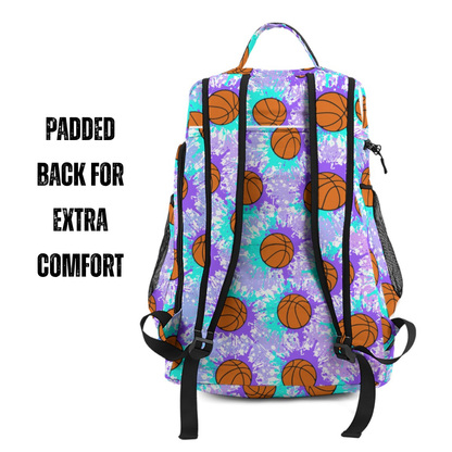 Personalized Name Basketball Backpack, Color Splash Basketball Edition