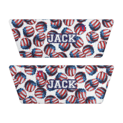 Personalized Men's Baseball Removable Strap Sandal Slides, Patriotic Sportswear