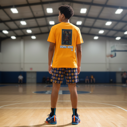 All-Over Print Basketball Dunk-King Shorts