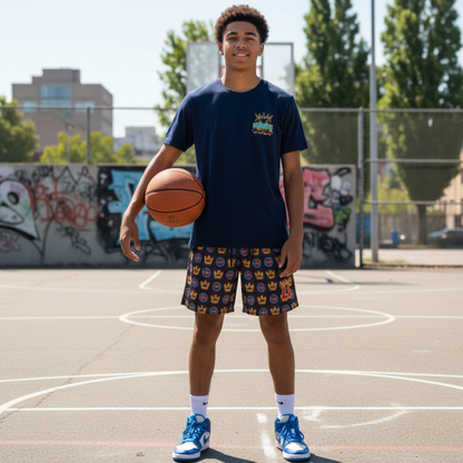 All-Over Print Basketball Dunk-King Shorts