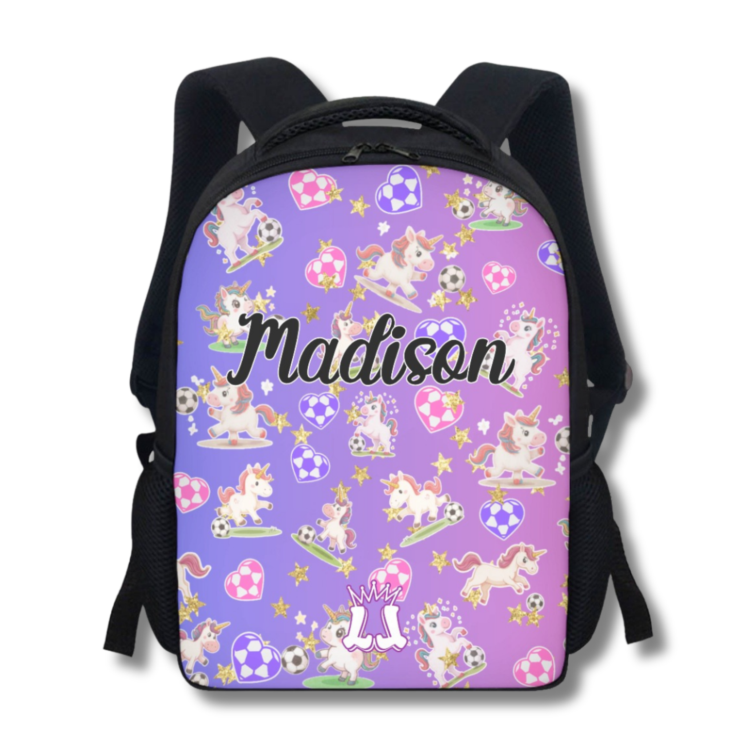 Personalized Kids Unicorn Sports Backpack, Custom Name Bag