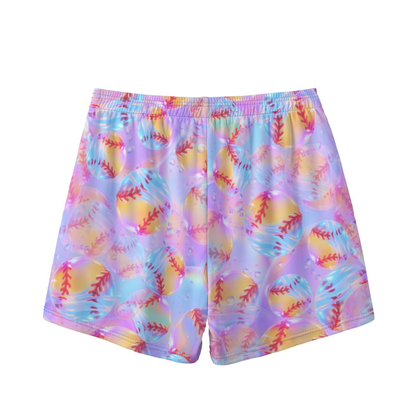 Women's Iridescent Softball Mesh Shorts