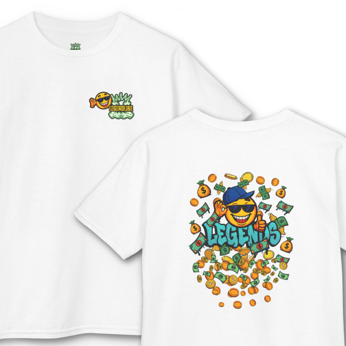 Youth Unisex Legends Sports T-Shirt, Funny Flying Money Graffiti Design