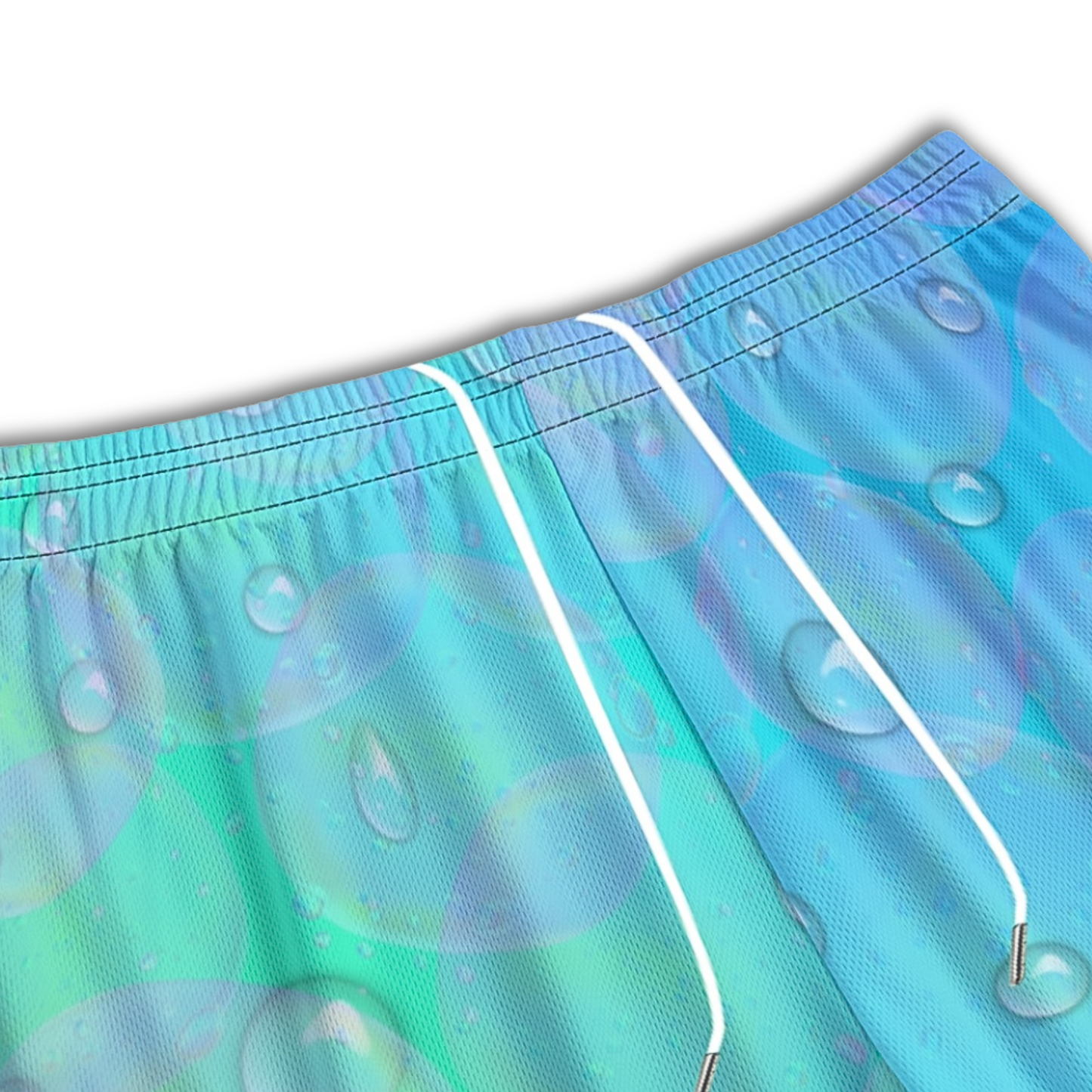 Adult Gradient Blue Rain Drop Mesh Shorts