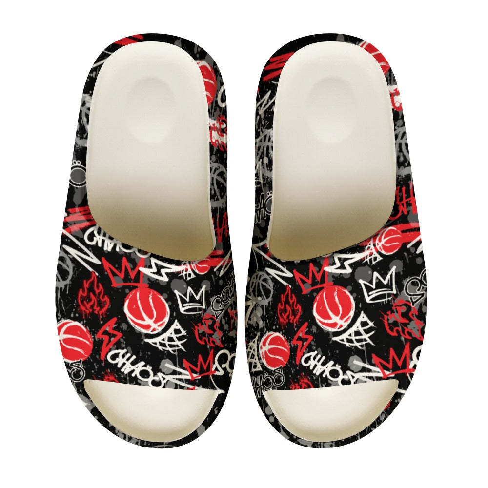 Teen/Adult CMC Graffiti Basketball Slides