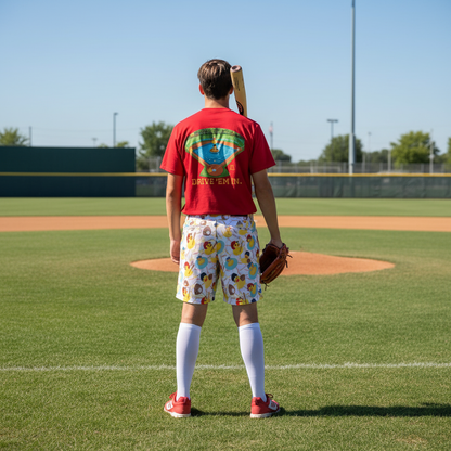 Adult Unisex Ducks on the Pond Baseball T-Shirt - Comfort Colors®