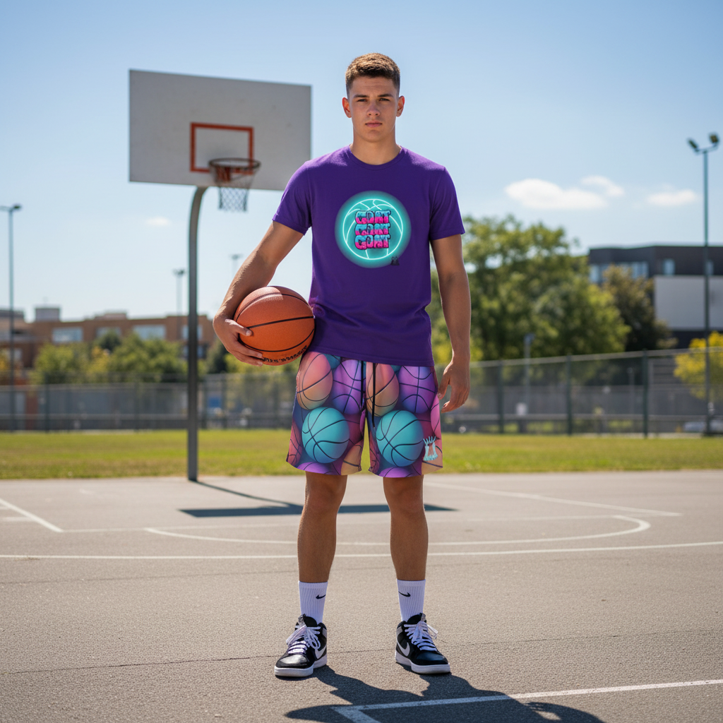 All-Over Print Adult Basketball Mesh Shorts