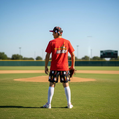 Adult "Throwing Heat" Baseball T-Shirt