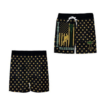 Youth TRYLAX Flag and Stars Shorts - Black Edition