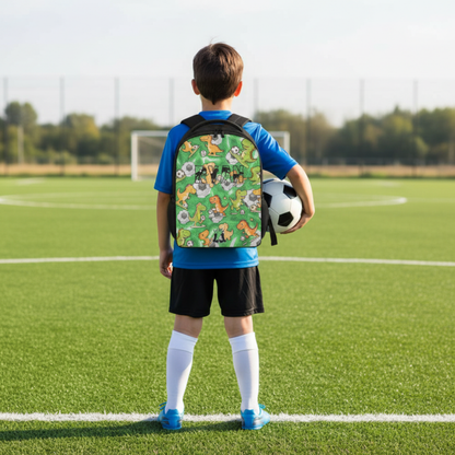 Personalized Dinosaur Backpack, Custom Soccer Sports Bag