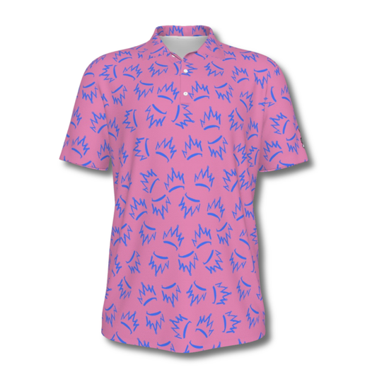 Men's Tipsy Crown Polo Shirt, UV Protection Golf Shirt
