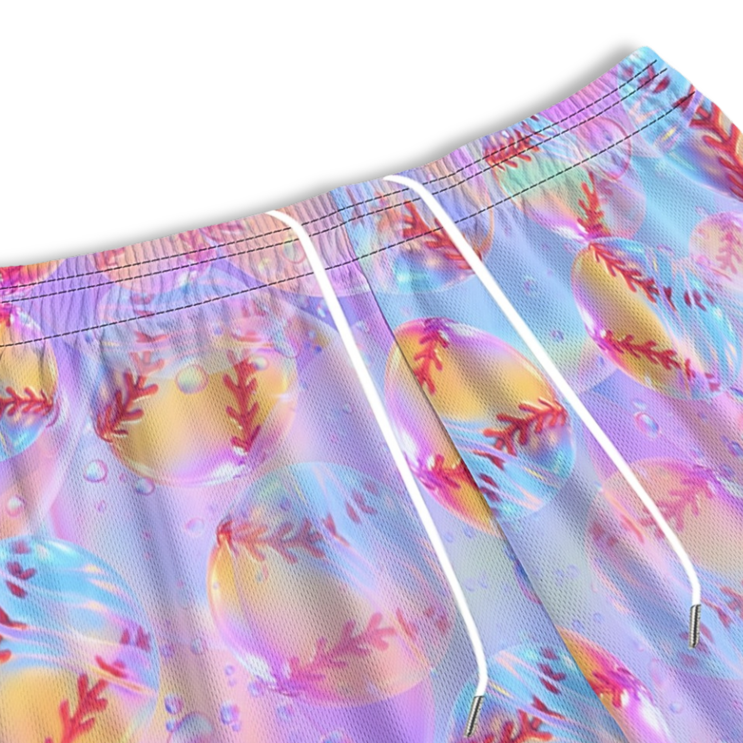 Women's All Over Print Iridescent Softball Mesh Shorts