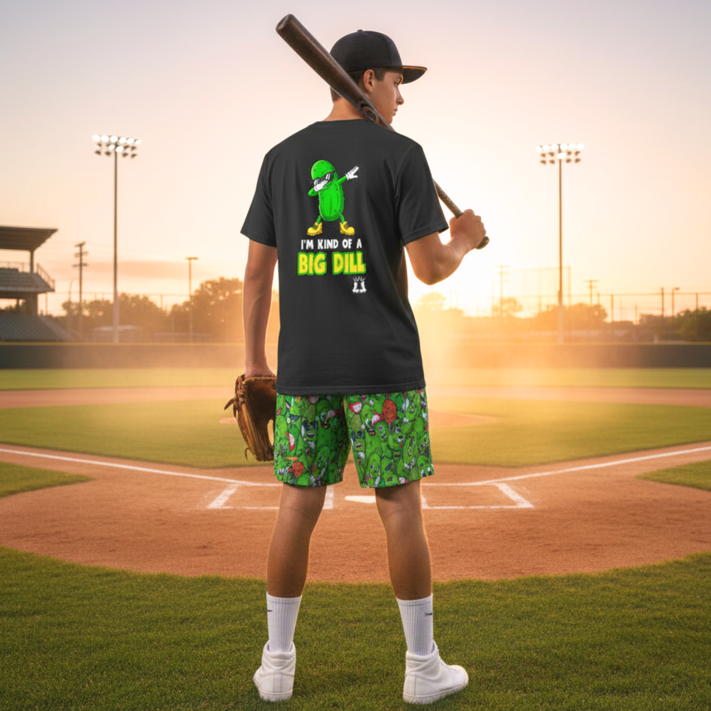 Adult Pickle Lovers Mesh Sports Shorts