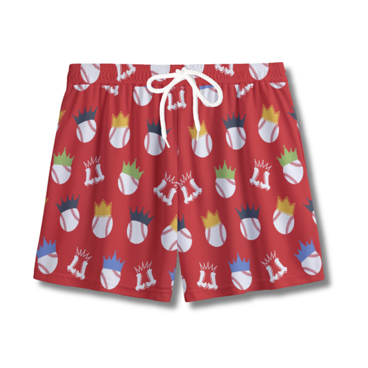 Youth "Baseball King" Athletic Mesh Shorts