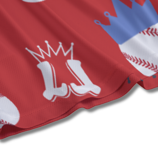 Youth "Baseball King" Athletic Mesh Shorts