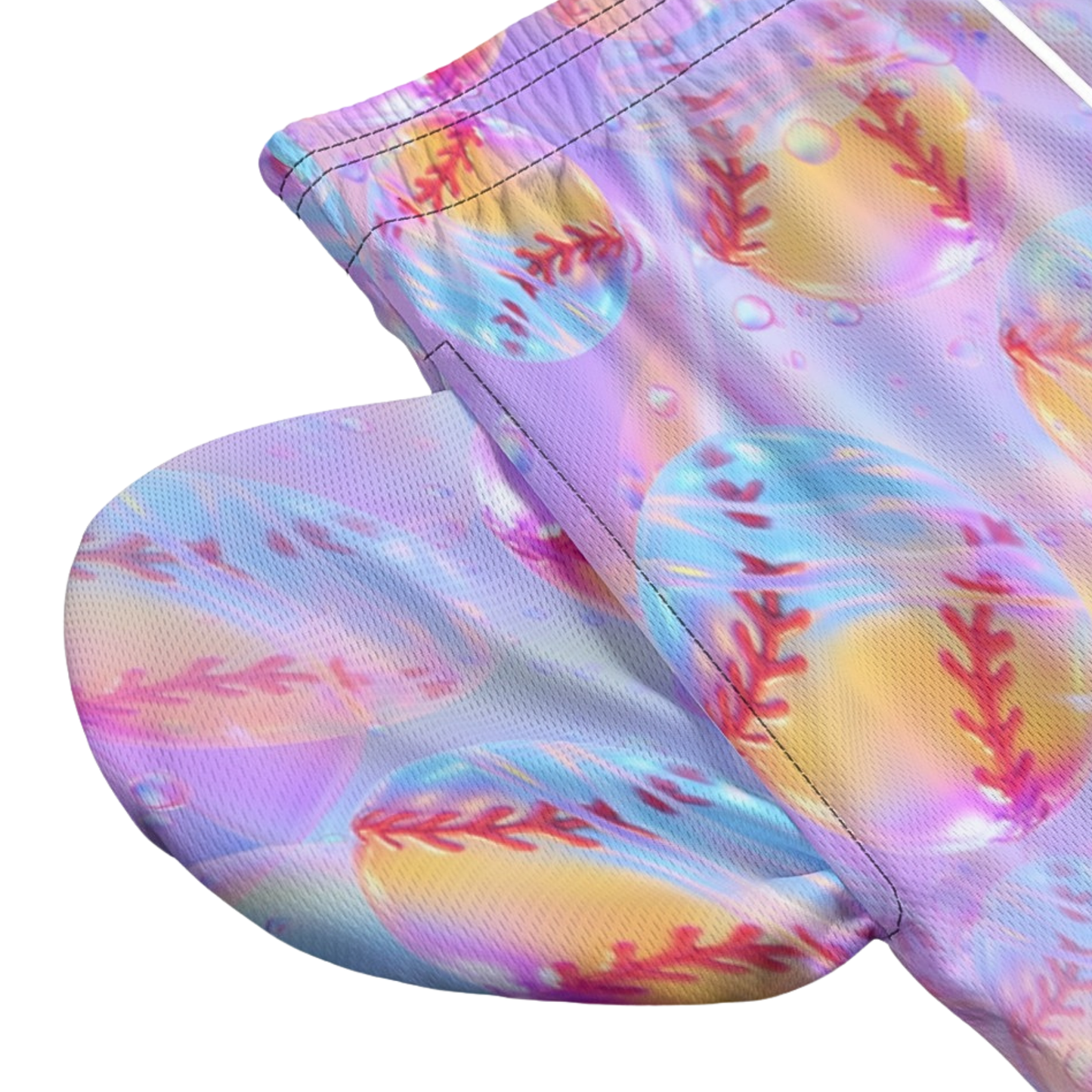 Women's All Over Print Iridescent Softball Mesh Shorts