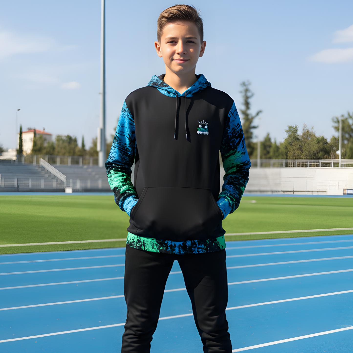 Unisex Fleece Basketball Hoodie, Dripping in Buckets