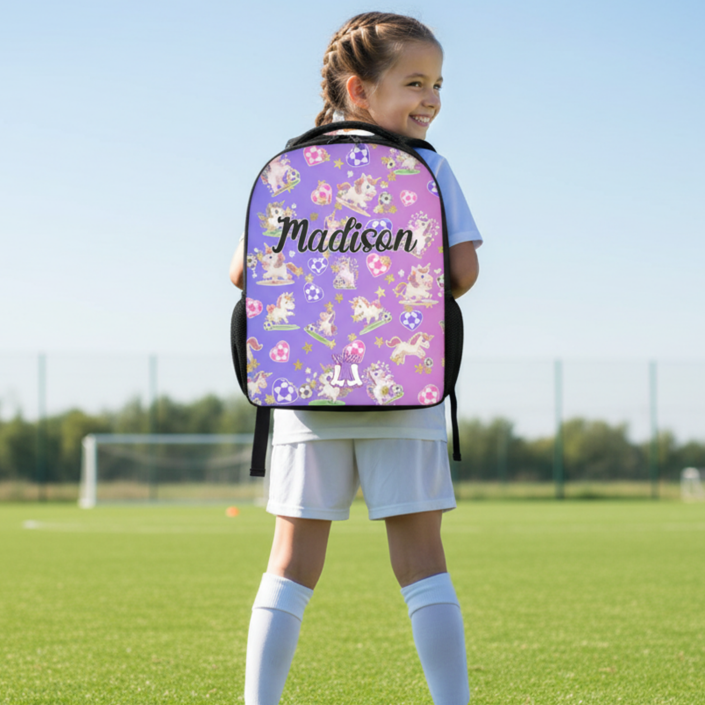 Personalized Kids Unicorn Sports Backpack, Custom Name Bag