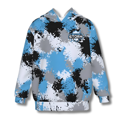 Youth Storm Paint Splatter Hoodie