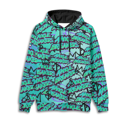 Adult Unisex Fleece Lined Hoodie: All Over Print Ankle Breakers