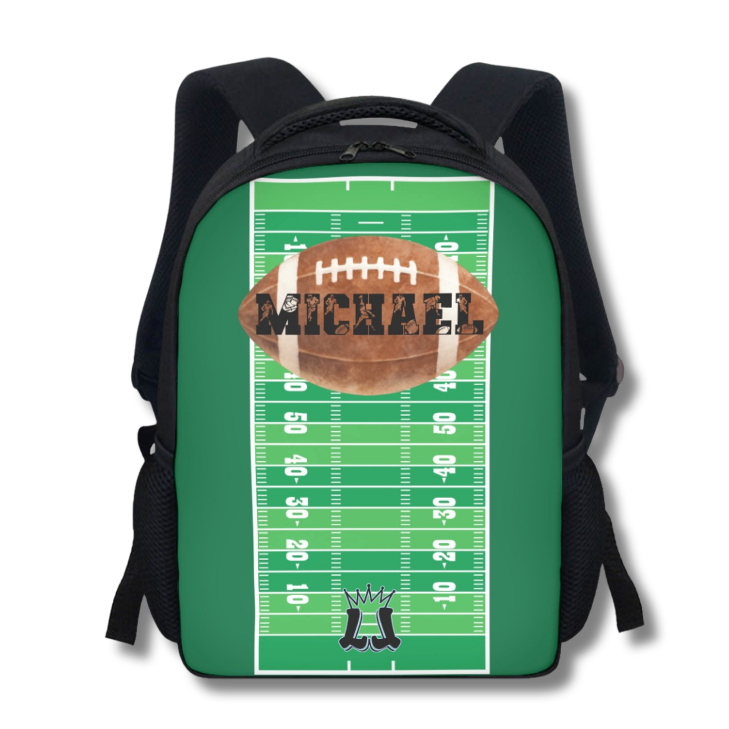 Personalized Football Backpack, Custom Name Sports Bag