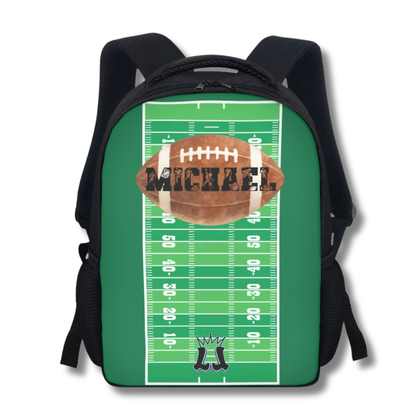 Personalized Football Backpack, Custom Name Sports Bag