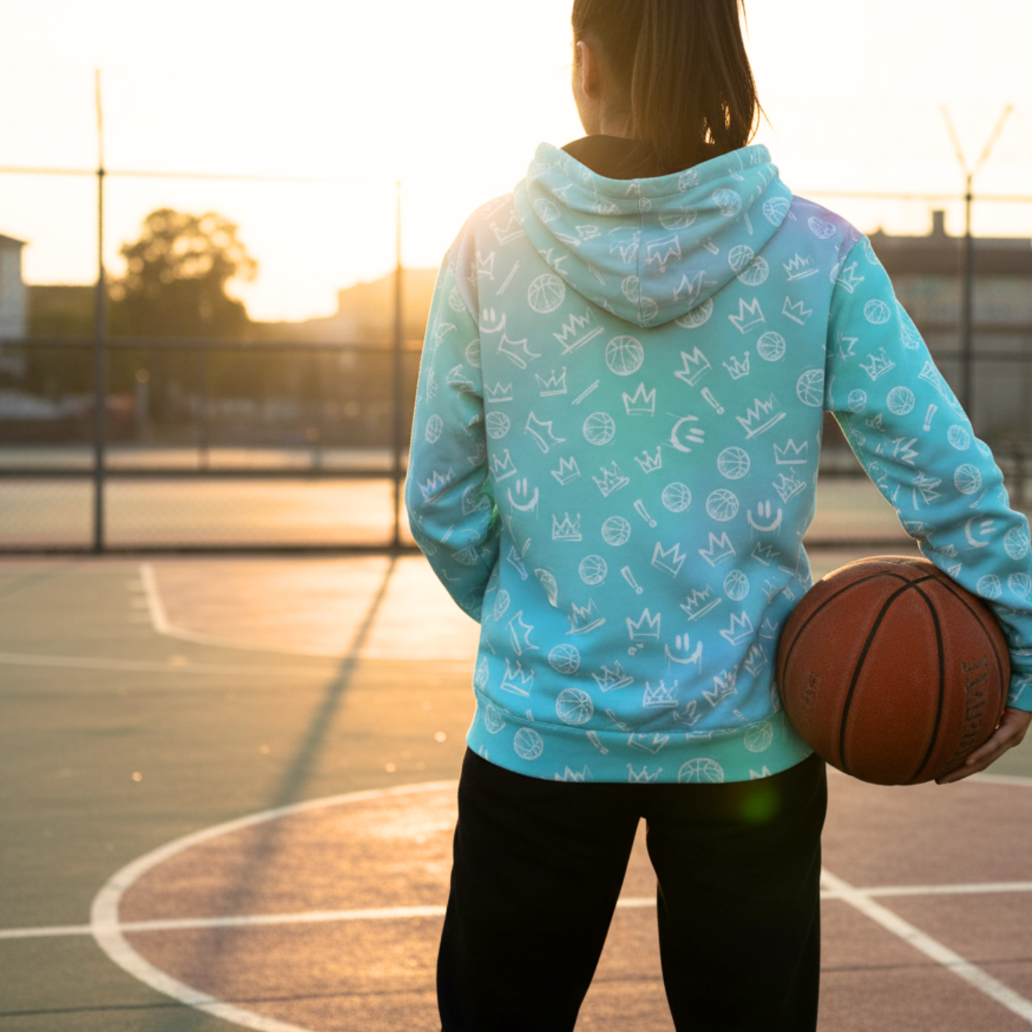 Adult Unisex Fleece Lined Basketball Hoodie