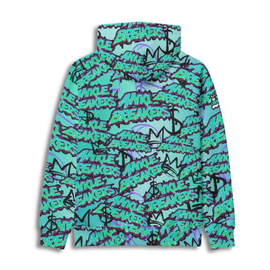 Adult Unisex Fleece Lined Hoodie: All Over Print Ankle Breakers