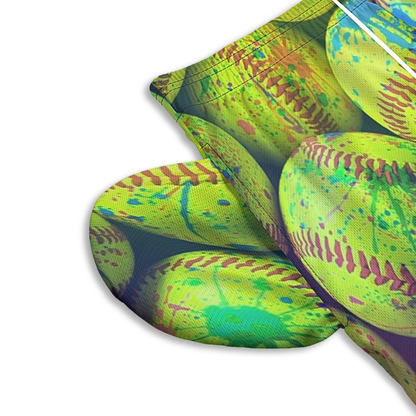 Women's Softball Mesh Shorts, Paint Splatter Pattern