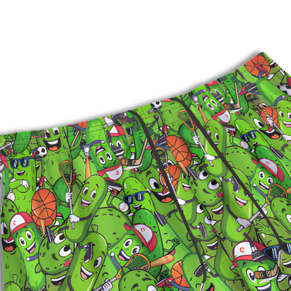 Adult Pickle Lovers Mesh Sports Shorts